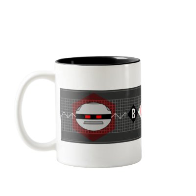 Autumn Lake "1950s ROBOTICS" Mug by mooncity