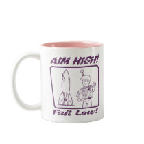 Autumn Lake "AIM HIGH!" Coffee Mug by mooncity Autumn Lake "AIM HIGH!" Coffee Mug