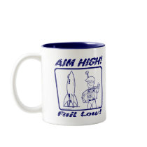Autumn Lake "AIM HIGH!" Coffee Mug by mooncity Autumn Lake "AIM HIGH!" Coffee Mug
