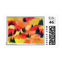 Autumn Lake "AUTUMN" Postage stamps