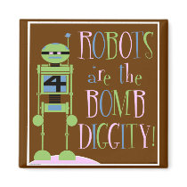 Autumn Lake "BOMB DIGGITY ROBOT" Magnet by mooncity Autumn Lake "BOMB DIGGITY ROBOT" Magnet