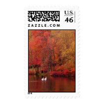 Autumn Lake Postage Stamps