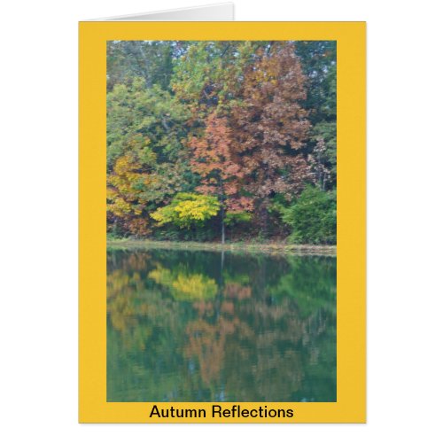 Autumn Lake Reflections card