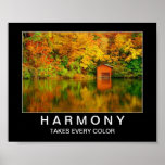 Autumn Lake Reflections Harmony Posters