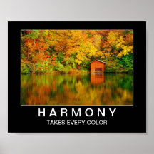 Autumn Lake Reflections Harmony Posters