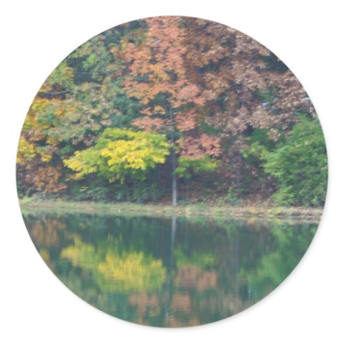 Autumn Lake Reflections sticker