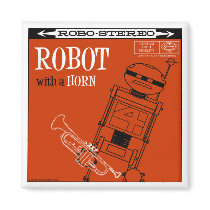 Autumn Lake "ROBOT WITH A HORN" Magnet by mooncity Autumn Lake "ROBOT WITH A HORN" Magnet