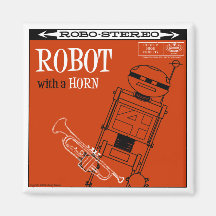 Autumn Lake "ROBOT WITH A HORN" Magnet