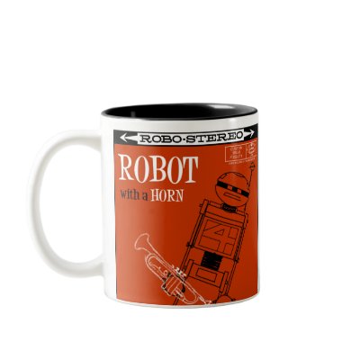 Autumn Lake "ROBOT WITH A HORN" Mug by mooncity