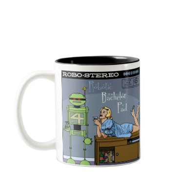 Autumn Lake "ROBOTIC BACHELOR PAD" Mug by mooncity