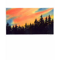 Autumn Lake "SUNSET WOODS" Womens T-Shirt