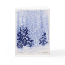 Autumn Lake "WINTER PINES" Greeting Card cards