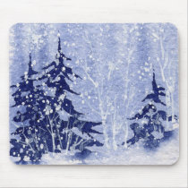 Autumn Lake "WINTER PINES" Mousepad