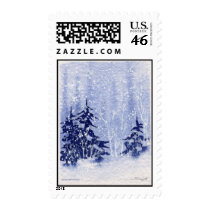 Autumn Lake "WINTER PINES" Postage stamps