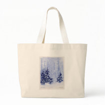 Autumn Lake "WINTER PINES" Tote Bag bags
