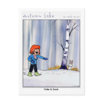 AUTUMN LAKE Winter Postcard 1 postcards