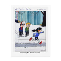 AUTUMN LAKE: Winter Postcard 2 by mooncity AUTUMN LAKE: Winter Postcard 2