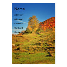 Autumn landscape business cards