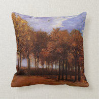 Autumn Landscape by Van Gogh. Throw Pillows
