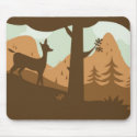 Autumn Landscape with Deer mousepads
