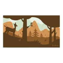 Autumn Landscape with Deer posters
