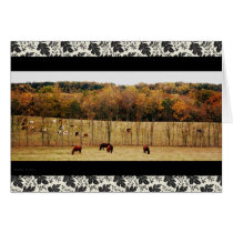 Autumn Landscape with Horses and Cows cards