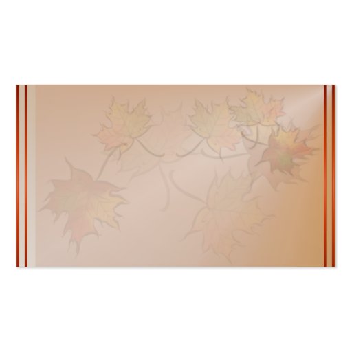 Autumn Leaf Business Card (back side)