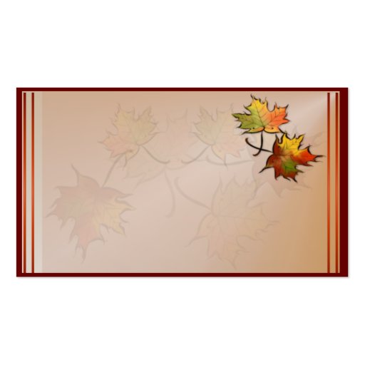 Autumn Leaf Business Card (front side)