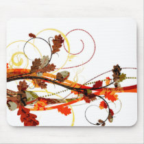 Autumn Leaf Design Mouse Pad
