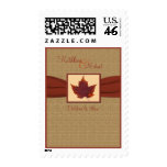 Autumn Leaf Monogrammed Postage