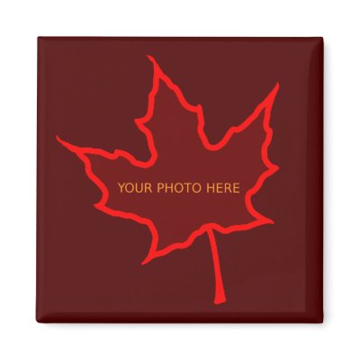 Autumn Leaf Photo Template Magnet by scribbleprints