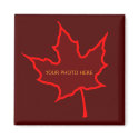 Autumn Leaf Photo Template magnets
