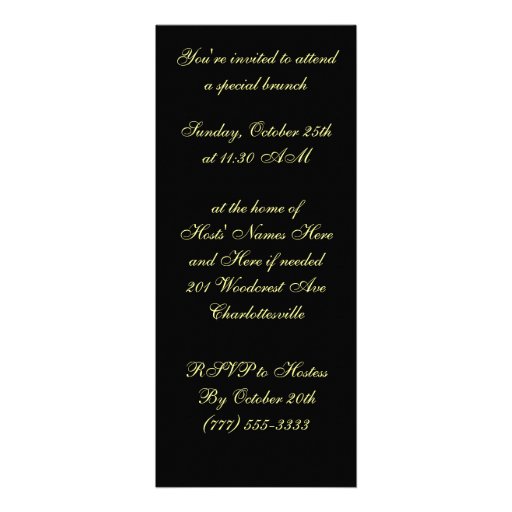 Autumn Leaf Wedding Brunch Invitations