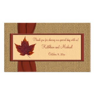 Autumn Leaf Wedding Favor Tag profilecard