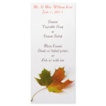 Autumn Leaf Wedding Reception Menu Rack Card Template