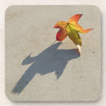 Autumn Leaf with Shadow Coaster