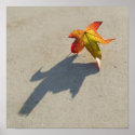 Autumn Leaf with Shadow zazzle_print