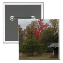 Autumn Leanto, Trees and Sky Bookmark Pinback Buttons