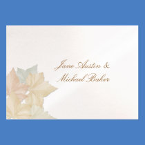 Autumn Leaves, A Fall Wedding Favor Thank You Card Business Card Templates