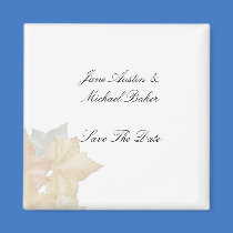 Autumn Leaves, A Fall Wedding Save The Date Fridge Magnets