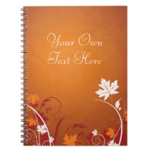 Autumn Leaves Abstract Spiral Notebook