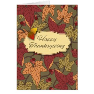 Autumn Leaves and Thanksgiving Greeting Greeting Card