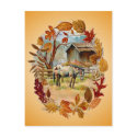 AUTUMN LEAVES & APPALOOSA by SHARON SHARPE postcards