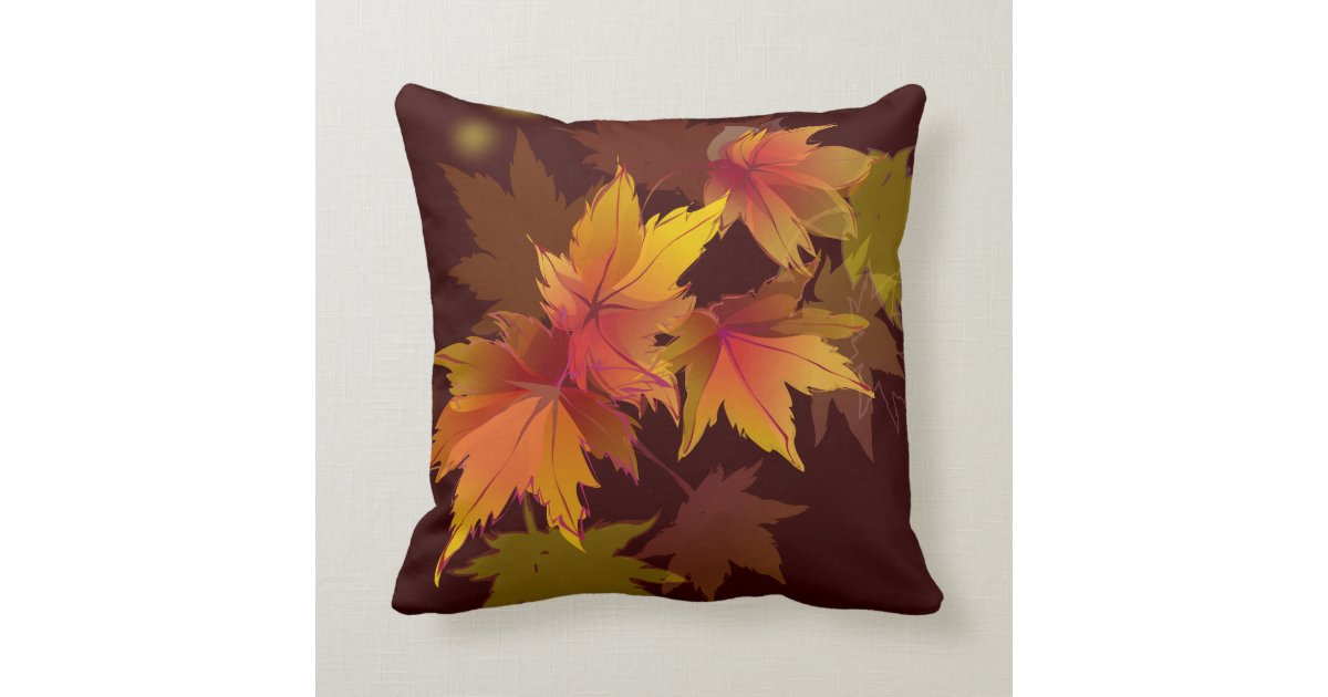 Autumn Leaves are Falling Throw Pillow Zazzle