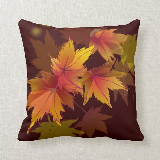Autumn Leaves are Falling Throw Pillow Zazzle