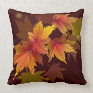 Autumn Leaves are Falling Throw Pillows