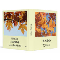 Autumn Leaves BINDER HEALING TOUCH Binders by Basleeartprintgifts Autumn Leaves BINDER HEALING TOUCH Binders