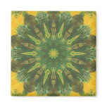Autumn leaves - birch abstract kaleidoscope magnet