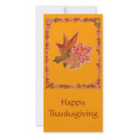 Autumn Leaves Border Photo Greeting Card