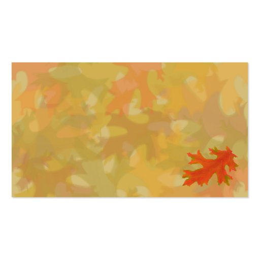 Autumn leaves, business cards